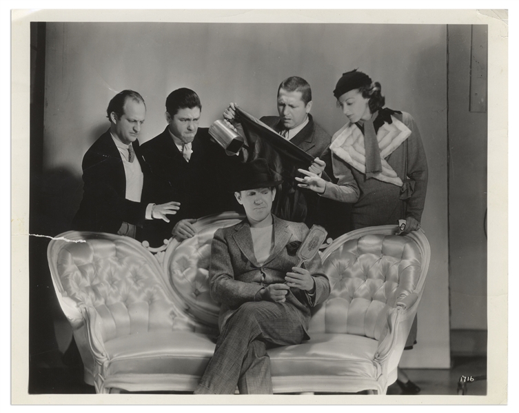 Moe Howard Personally Owned 10'' x 8'' Glossy Publicity Photo From 1933 With Moe, Larry, Curly, Ted Healy and Bonnie Bonnell -- Very Good Condition